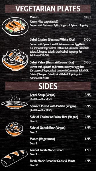 Digital Menu Board - 10 Items - Slate Style in Black color