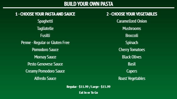 Digital Signage Template for Build Your Own Menu - Elegant - 20 Items