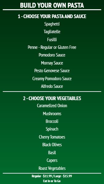 Build Your Own - Menu Board - 20 Items in Green color