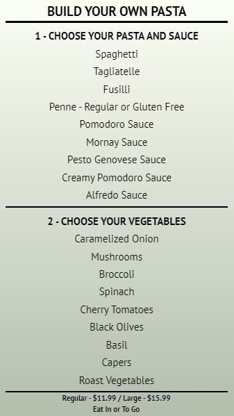 Build Your Own - Menu Board - 20 Items in Grey color