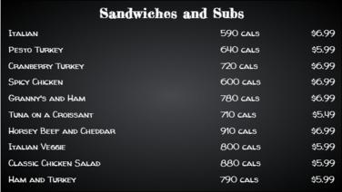 Chalk Board Menu - 10 Items