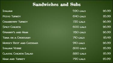 Chalk Board Menu - 10 Items in Green color