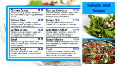 Digital Menu Board - 10 Items in Blue color