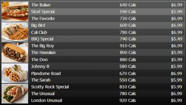 Digital Menu Board - 15 Items in Black color
