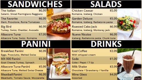 Digital Menu Board - 20 Items in Yellow color