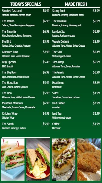 Digital Menu Board - 24 Items - Modern Style in Green color