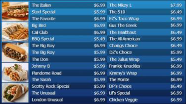 Digital Menu Board - 30 Items