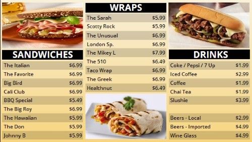 Digital Menu Board - 30 Items