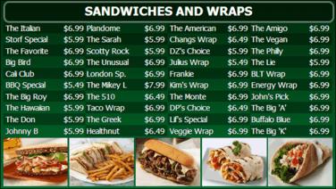 Digital Menu Board - 40 Items in Green color