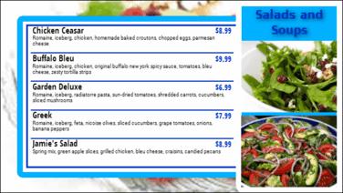 Digital Menu Board - 5 Items