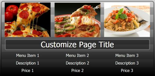Digital Menu Board - 3 Items in Black color
