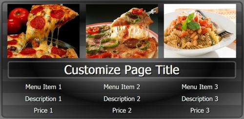 Digital Menu Board - 3 Items in Black color