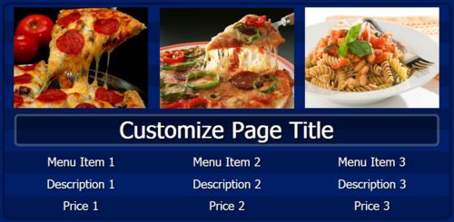 Digital Menu Board - 9 Items in Blue color