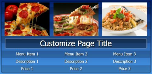 Digital Menu Board - 9 Items in Blue color