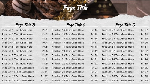 Digital Signage Template for Digital Menu Board - Cake - 39 Items