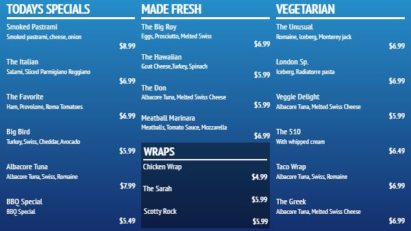 Digital Menu Board - Elegant - 19 Items