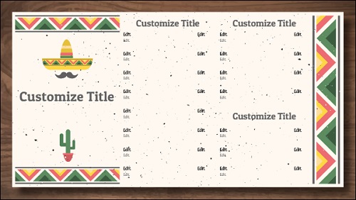Digital Signage Template for Mexican Menu Board - 15 Items