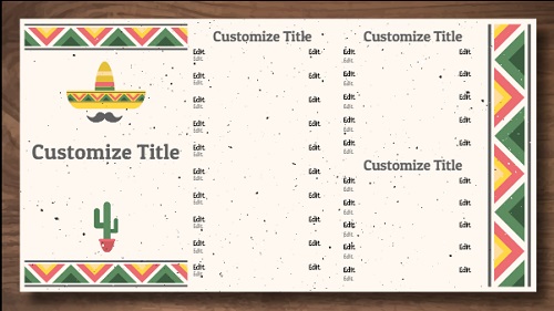 Digital Signage Template for Mexican Menu Board - 20 Items