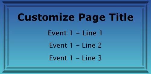 1 Event / Schedule in Blue color