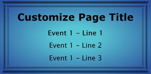 1 Event / Schedule in Blue color