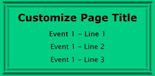 1 Event / Schedule in Green color