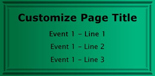 1 Event / Schedule in Green color