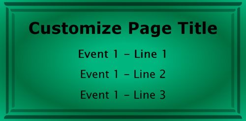 1 Event / Schedule in Green color