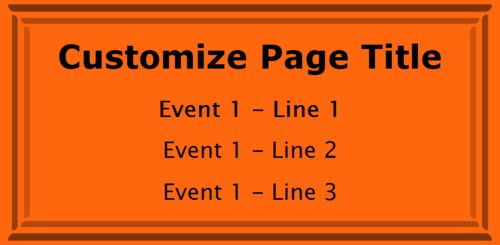 1 Event / Schedule in Orange color