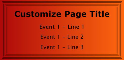 1 Event / Schedule in Orange color