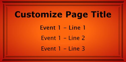 1 Event / Schedule in Orange color