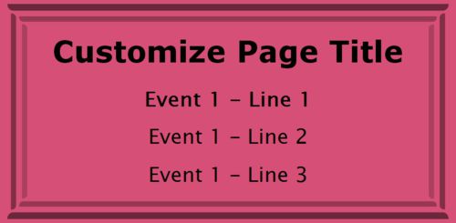 1 Event / Schedule in Pink color