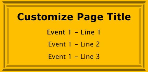 1 Event / Schedule in Yellow color