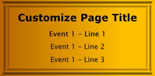 1 Event / Schedule in Yellow color