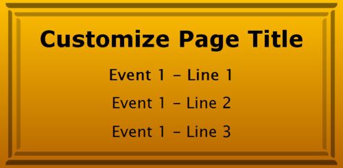 1 Event / Schedule in Yellow color