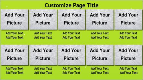 Digital Signage Template for 10 Product / Service with Image