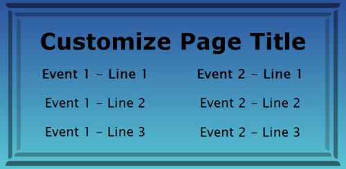 2 Events / Schedules in Blue color