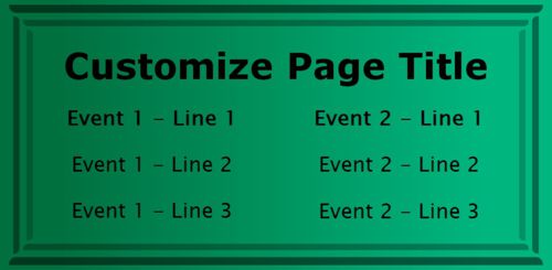 2 Events / Schedules in Green color