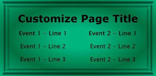 2 Events / Schedules in Green color