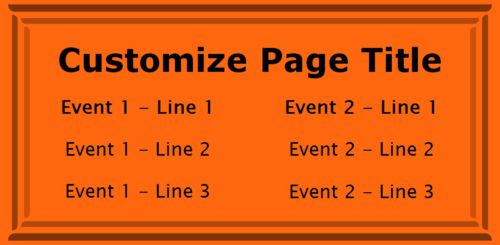 2 Events / Schedules in Orange color