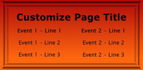 2 Events / Schedules in Orange color