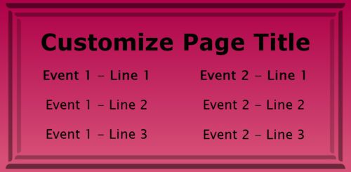 2 Events / Schedules in Pink color