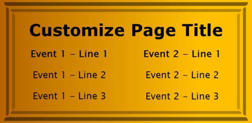 2 Events / Schedules in Yellow color