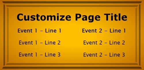 2 Events / Schedules in Yellow color