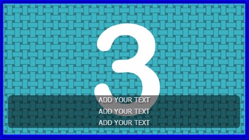 3 Image Slideshow With Text And Border - 10 Seconds Rotation in Blue color