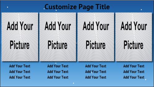 Digital Signage Template for 4 Product / Service with Image