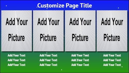 Digital Signage Template for 4 Product / Service with Image