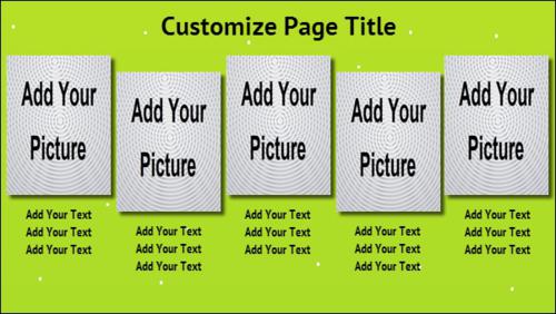 Digital Signage Template for 5 Product / Service with Image