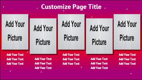 Digital Signage Template for 5 Product / Service with Image