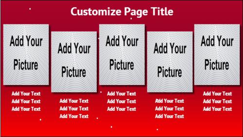 5 Product / Service with Image in Red color