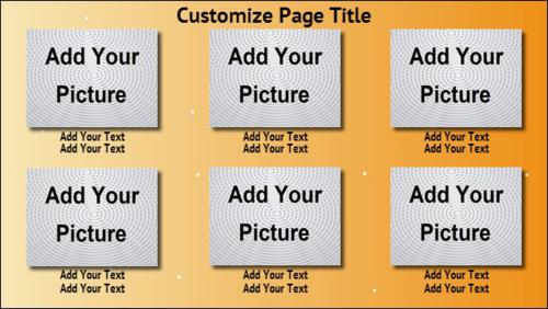 Digital Signage Template for 6 Product / Service with Image
